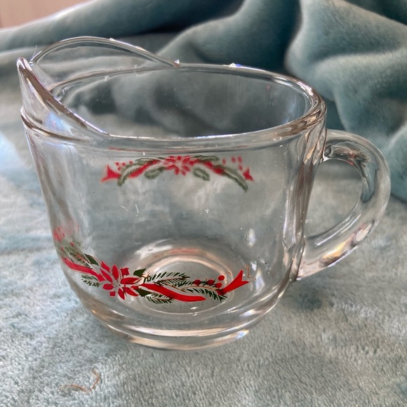 Poinsettia And Ribbon Christmas Holiday Creamer - Picture 2 of 7